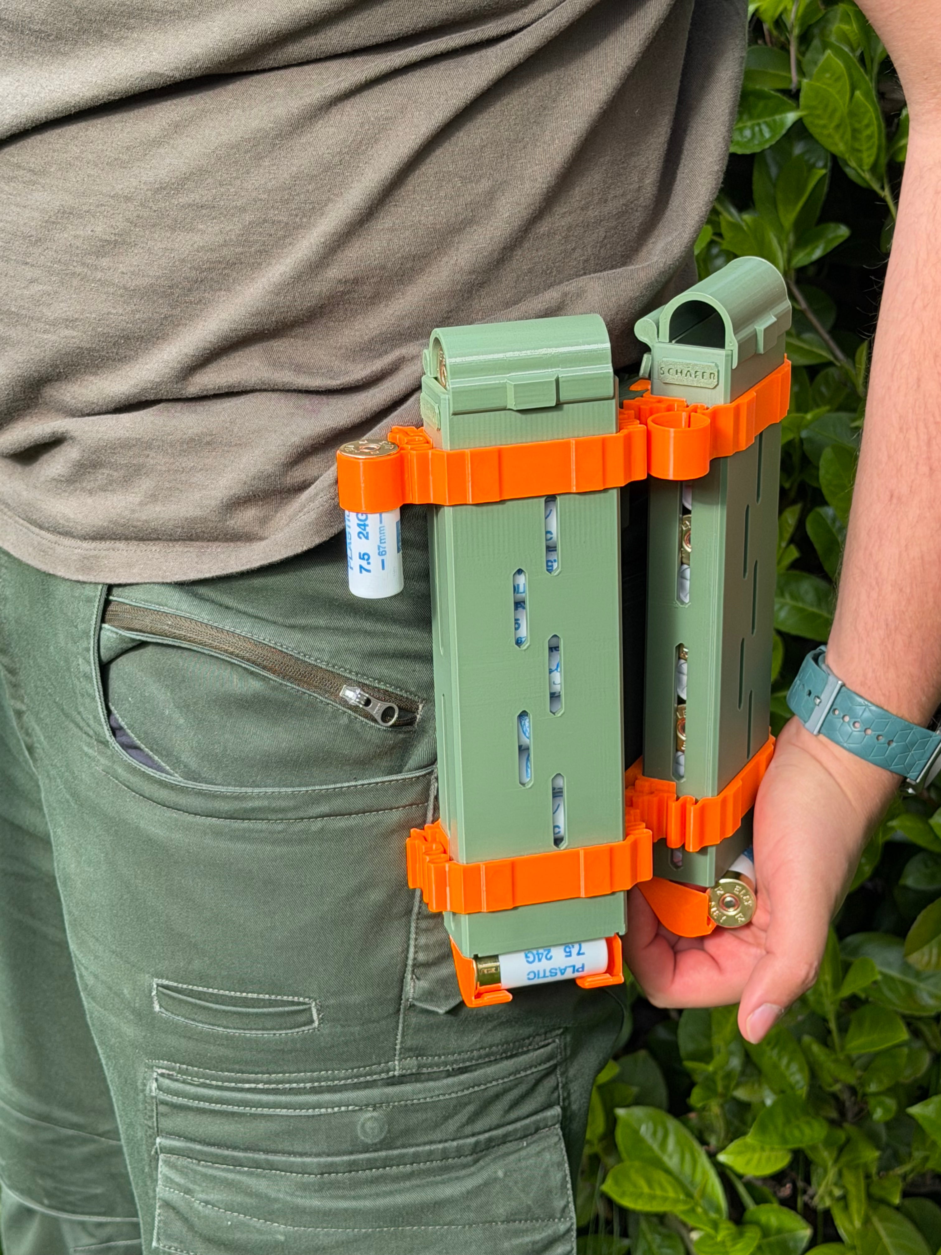 Shell Holder Duo + Belt Clip (Cal 12)